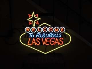 Welcome to Fabulous Las Vegas 4 Color Promotional USA Neon Bar Light 