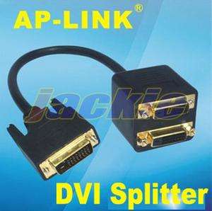 DVI Male to 2 Female Splitter Connector Adapter Cable  
