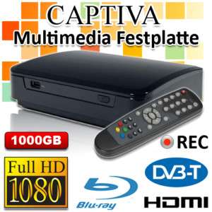 Captiva HDMI Player MULTIMEDIA 1000GB Recorder DVB T 4046373201312 