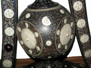 antik orientalische Lampe stehlampe antique standard lamp Lacquerware 