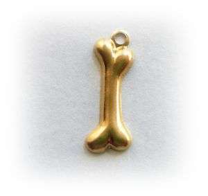 Brass DOG BONE Charms & Jewelry Findings  