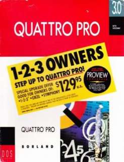 Borland Quattro Pro 3.0 w/ Manual PC DOS spreadsheet  