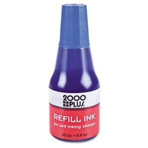  2000 PLUS Self Inking Refill Ink, Blue, .9 oz Bottle