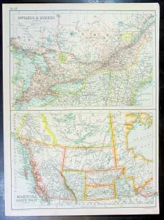 1890 Bartholomew Map of Canada & North America, USA  
