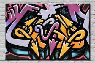   Tableau Canvas Déco Abstrait Graffiti Street 120x80cm