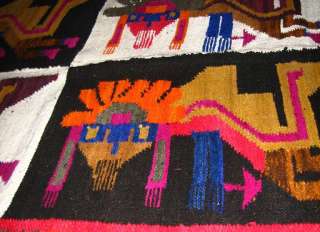 Wall Hanging Rug Tapestry Ethnic Pagan Inca Andes Culture 4 Puma New 