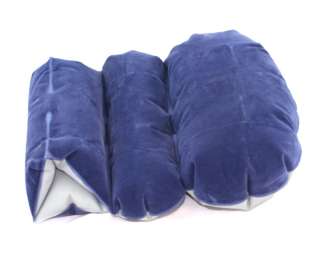 Simply inflate the pillow fully to use as either cushion or footrest 