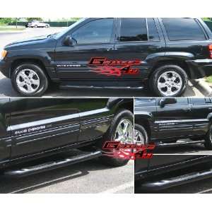  99 04 Jeep Grand Cherokee 4Dr Black Nerf Bars Automotive