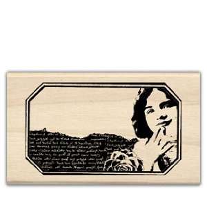  Flower Girl Wood Mounted Rubber Stamp
