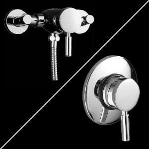 Single lever concealed or exposed manual chrome shower faucet valve