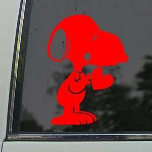  Snoopy Red Decal Peanuts Car Truck Bumper Window Red 