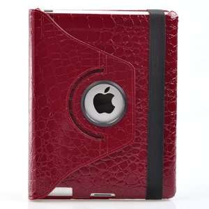 Ctech 360 Degrees Rotating Stand Leather Smart Case for Apple iPad 2 