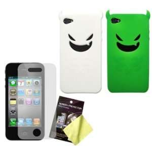  Two Devil Demon Silicone Cases / Skins / Covers (White 