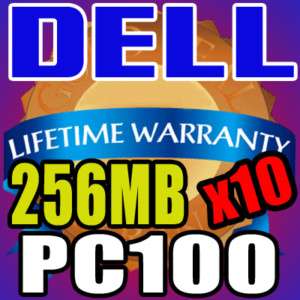 256MB DELL 10 LOT PC100 100 168 PIN SDRAM SD MEMORY RAM  