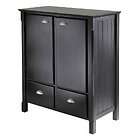 Single Drawers Adjustable Shelf Black Storage Livingroom Cabinet Wood 