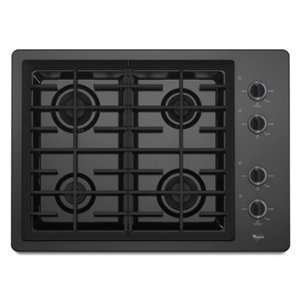 Whirppol W5CG3024XB 30 Porcelain on Steel Gas Cooktop 