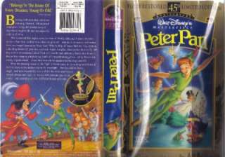 VHS: DISNEYS 45th ANNIVERSARY MASTERPIECE PETER PAN#  