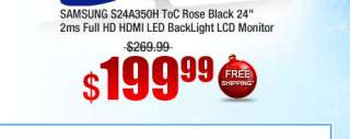   S24A350H ToC Rose Black 24 2ms Full HD HDMI LED BackLight LCD Monitor
