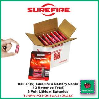 BOX OF (24) 123A 3 VOLT BATTERY _SUREFIRE #CF2 CB_BOX12  