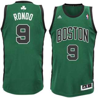 Boston Celtics Rajon Rondo Adidas Green / Black Swingman Jersey sz 