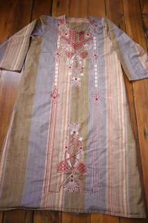Vintage Middle Eastern AFRICAN Ethnic KAFTAN Robe Mens EMBROIDERED 
