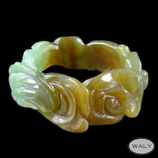 Size 10.25 Carved Multi Color Moss Agate Ring  