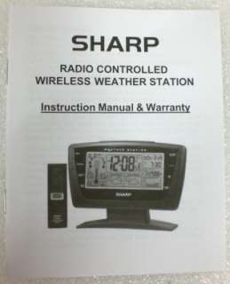 Sharp Atomic Clock & Wireless Weather Station Alarm NEW  
