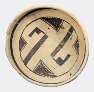 North American Indian painted pottery bowl  