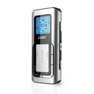 Coby CX90SVR Digital Pocket Radio AM/FM Stereo Bass Boost Silver Clock 