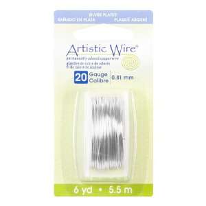  ARTISTIC WIRE 20 Gauge Silver Plated Copper Craft Wire 