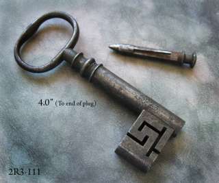   Grade Victorian Old Antique Safe Key w/ End Plug Exceptional  
