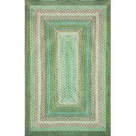   Area Rug Cotton Fabric 2x9 Runner Green Aqua Furniture & Decor