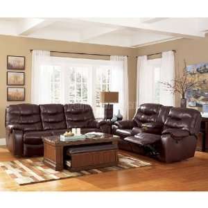 Ashley Furniture Rourke   Burgundy Reclining Living Room Set w/ Power 