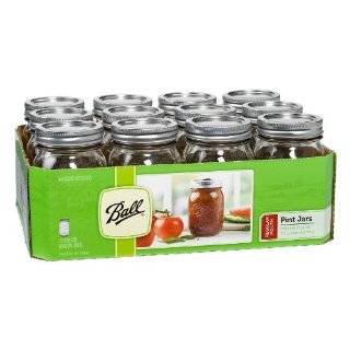 Ball Regular Mouth Jars with Lids and Bands, 16 Ounce Pint Size, 12 