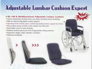 Wheelchair Seat Cushion Adjustable Back Cushion for Outdoor  