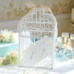 Bird Cage Card Holder Wedding Well Wishes for Reception  