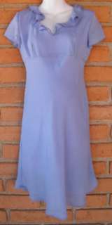 Purple Blue Spring Summer Maternity Dress Small 4 6  
