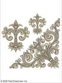 Instant Expressions Decorative Paint transfers border  