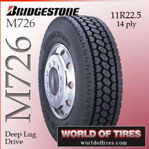 Bridgestone M726   11R22.5 semi truck tire 11225  