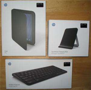 HP Touchpad Bundle Touchstone Charger, Custom Fit Case, BT Keyboard 