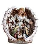   for Napco Figurine, Guardian Angel With Holy Family Nativity Scene