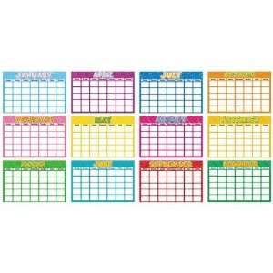  Scholastic 12 Month Blank Calendars   18 x 14 Inches Each 