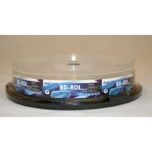 com Philips Blu ray Double Layer Silver Branded Media Disc (Bd r Disc 