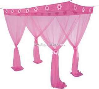 Pink Fairy Princess Mosquito Net 4 Poster Bed Canopy  