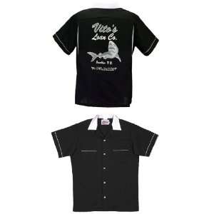   Vitos Loan Co. Black & White Classic Bowling Shirt 