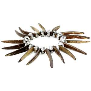  Tova Jewelry Wood Spike Stretch Bracelet Jewelry