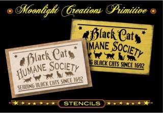 Halloween Witch Stencil ~ Black Cat Humane Society 1692  