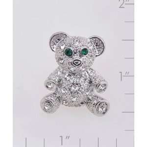  Rhinestone Teddy Bear Pin Brooch: Jewelry