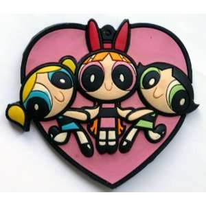 Powerpuff Girls Blossom Buttercup Bubbles Fridge Magnet ~ Heart shape 