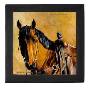  Buckskin Quarter Horse Cowgirl Keepsake Box by CafePress 